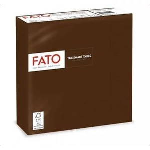 Lucart FATO Smart Table szalvéta – 2 rétegű, 33x33 cm, 50 db/csomag, csokoládé