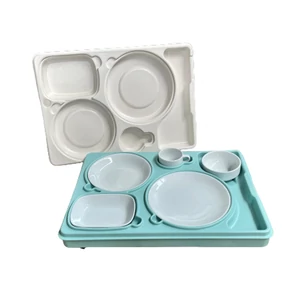 Kórházi thermotálca 5 részes, zárható, komplett