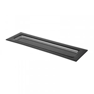 Vetro GN 2/4-es fekete üvegtálca - 530 x 162 mm