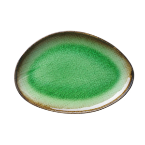 Beryl organikus formájú tányér, 27 x 19 cm