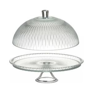 Aura üveg tortatál fedővel, 320 x (h)230 mm