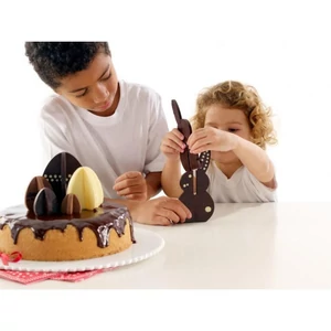 Csokiforma húsvéti nyuszi és tojás 3 d