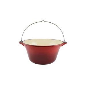 Zománcozott öntöttvas bogrács 7.2 literes piros