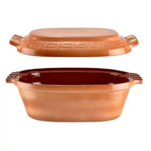 Agyag római tál mázas 6 literes