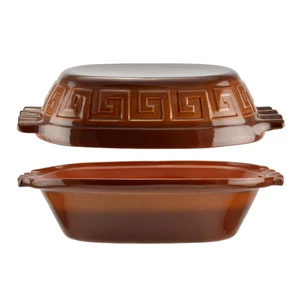 Agyag római tál mázas 4 literes