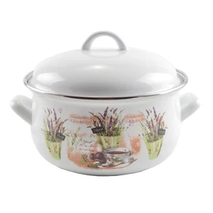 Levendula zománcozott lábas 18 cm+fedő