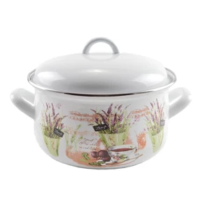 Levendula zománcozott lábas 20 cm+fedő