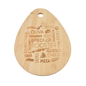 Bambusz vágódeszka, kínálódeszka 35*25 cm