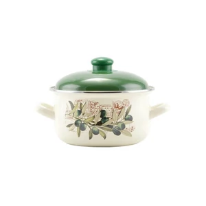 Oliva zománcozott lábas 16 cm+fedő