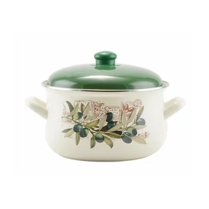 Oliva zománcozott lábas 22 cm+fedő
