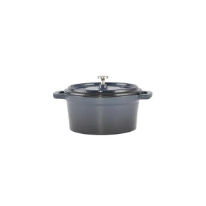 Zománcozott öntöttvas lábas mini 14 cm acélkék