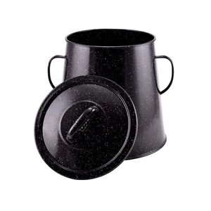 Zománcozott zsírosbödön 10 literes fekete