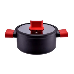 Straight line tapadásmentes alumínium lábas üvegfedővel 20 cm, 3 l, indukciós