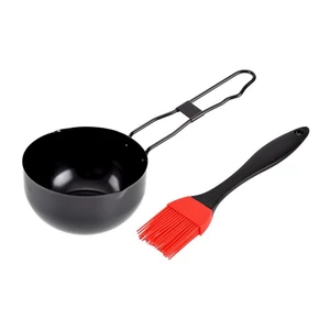 Pácoló, szószos edény szilikon ecsettel