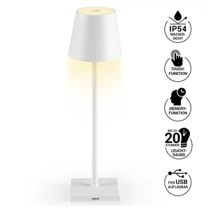 N8 werk ledes asztali lámpa érintőgombos 3 v fehér ds00264-l