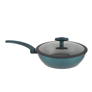 Sea line tapadásmentes alumínium wok üvegfedővel 28 cm indukciós