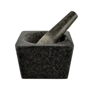 Mozsár szögletes, gránit 13*13*8, 5 cm