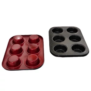 Metal red line muffinsütő 6 db-os