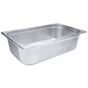 GN 1/1-es edény, körbe perforált 150 mm mély, 20 L, 530 x 325 x 150 mm