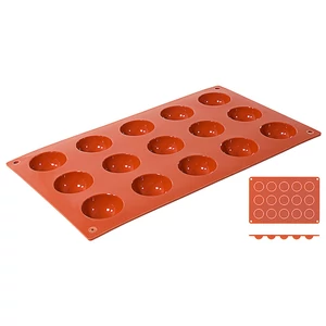 Szilikongumi sütőforma 15 db félgömb sütihez