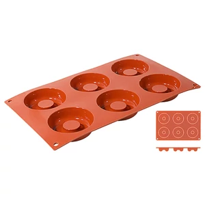 Szilikongumi sütőforma 6 db Savarin sütihez
