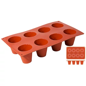 Szilikongumi sütőforma 8 db dariol sütihez