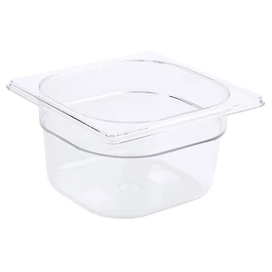 GN 1/6-os edény polikarbonátból, 100 mm mély, 1,5 L