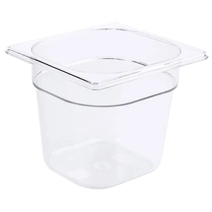 GN 1/6-os edény polikarbonátból, 150 mm mély, 2 L