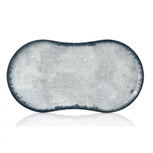 Smooth vegan jing-jang tányér 38 x 20 cm, kék