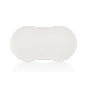 Smooth vegan jing-jang tányér 26 x 15 cm, fehér