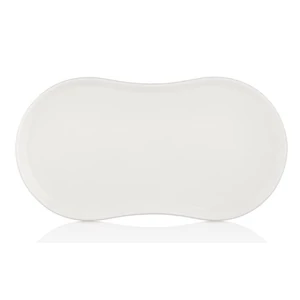 Smooth vegan jing-jang tányér 38 x 20 cm, fehér