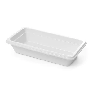 Porcelán GN 1/3-os edény, 65 mm mély, fehér, 2,4 L, 325 x 175 x 65 mm