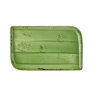 Green Harmony szögletes tányér 36 x 16 cm