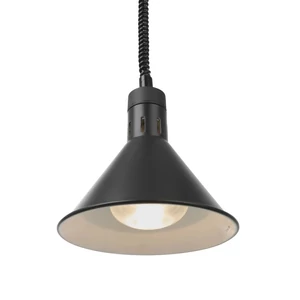 Függesztett melegentartó lámpa kúp alakú, HENDI, Fekete, 230V/250W, ø275x(H)250mm
