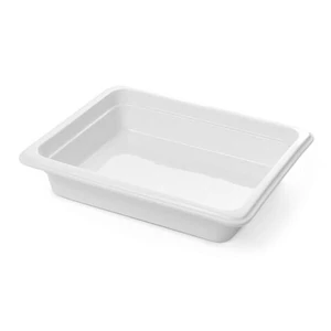 Porcelán GN 1/2-es edény 65 mm mély, fehér, 4 L, 325 x 265 x 65 mm