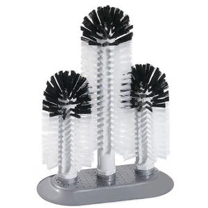 Pohármosó kefe 18-24-18 cm öntapadós gumitalppal