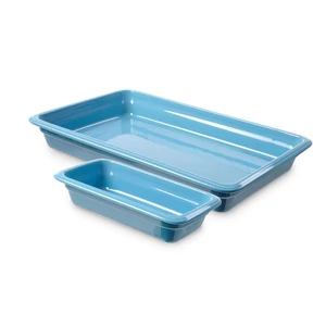 Porcelán GN 1/1-es edény 65 mm mély, kék, 8,8 L, 530 x 325 x 65 mm