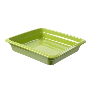Porcelán GN 2/3-os edény 65 mm mély, zöld, 5,8 L, 355 x 325 x 65 mm