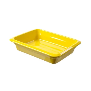 Porcelán GN 1/2-es edény 65 mm mély, sárga, 4 L, 325 x 265 x 65 mm