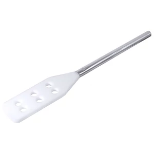 Rozsdamentes keverőkanál 120 cm polietilén fejjel