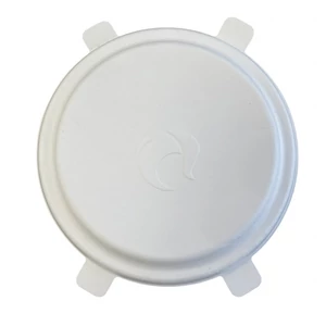 Komposztálható cukornád tető fehér levesestálhoz