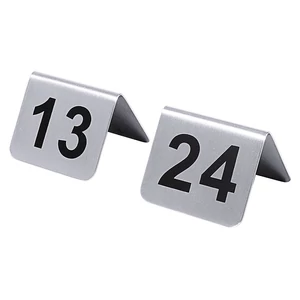 Asztalszámozó táblák 13-tól 24-ig, 12 tábla a csomagban
