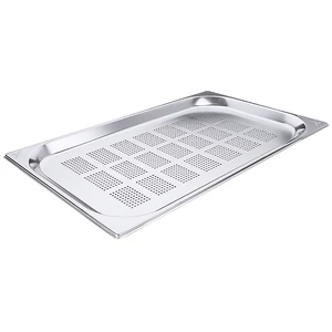 GN 1/1-es edény, perforált 20 mm mély, 2,5 L, 530 x 325 x 20 mm