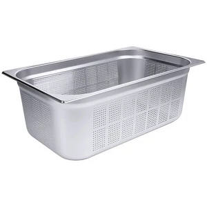 GN 1/1-es edény, körbe perforált 200 mm mély, 27,8 L, 530 x 325 x 200 mm