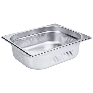 GN 1/2-es edény, körbe perforált 100 mm mély, 6,1 L, 325 x 265 x 100 mm
