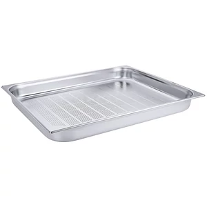 GN 2/1-es edény, perforált 65 mm mély, 18 L, 650 x 530 x 65 mm