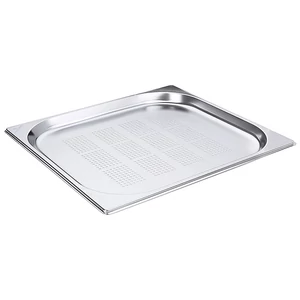 GN 2/3-es edény, perforált 20 mm mély, 1,5 L, 355 x 325 x 20 mm