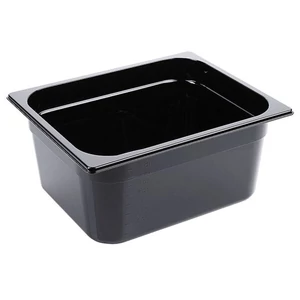 Fekete polikarbonát GN 1/2-es edény 150 mm mély, 9,2 L