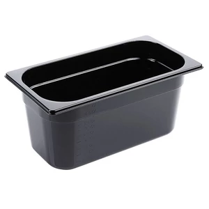 Fekete polikarbonát GN 1/3-os edény 150 mm mély, 5,4 L