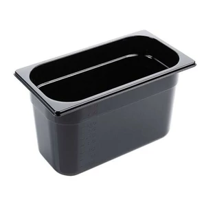 Fekete polikarbonát GN 1/3-os edény 200 mm mély, 7,2 L